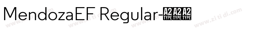 MendozaEF Regular字体转换